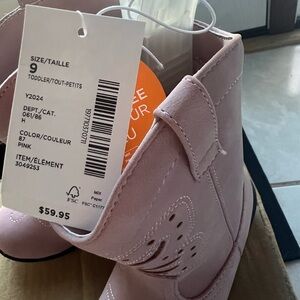 NWT Gymboree pink butterfly cowgirl boots. Size 9
